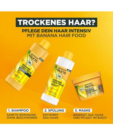 Garnier Fructis Nourishing Bananas Leave-In Treatment | 3 in 1 Hair Food for Dry Hair | Silicone-Free 400ml - Buy Online on GoSupps.com