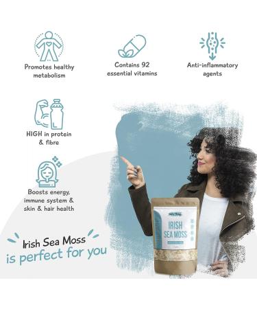 Irish Sea Moss Superfood - 92 Essential Minerals, Plant-Based Protein, Vegan Formula, Wildcrafted, 116g - Buy Online on GoSupps.com