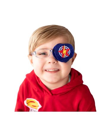 Eye Patch- Superhero Eyeglass Eye Patch for Children by Patch Pals (Left Eye Coverage)