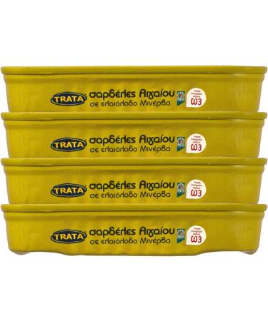 Trata Greek Sardines in Olive Oil Net Weight 400g - Buy Online on GoSupps.com