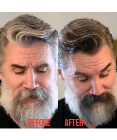 Kaf Grooming Dark Brown Hair Gel for Men - Natural Styling Cream to Darken Gray/White Hair, No Dyes, Temporary Color - Made in USA - Buy Online on GoSupps.com