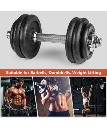 Imikeya 2-Piece Screw Cap for Standard Dumbbell Bars - Non-Slip Spinlock Closures 25mm Diameter - Weight Lifting Accessories - Silver - Buy Online on GoSupps.com