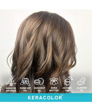 KERACOLOR Kit of 3-in-1 (Cleanse + Conditioner + Color) Mocha Semi-Permanent Hair Dye and Finishing Hair Spray 10oz - Buy Online on GoSupps.com