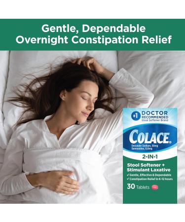Colace Stool Softener & Laxative Tablets 30 Count + Tucks Medicated Cooling Pads Hemorrhoid Treatment 100 Count - Buy Online on GoSupps.com