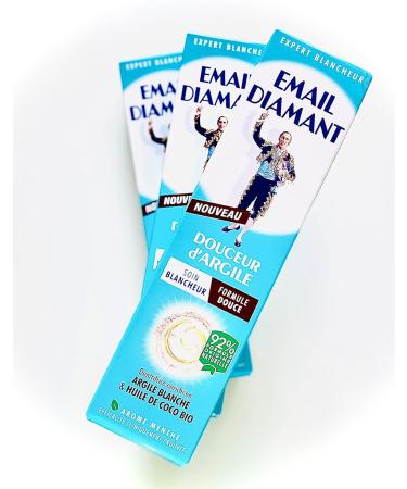 EMAIL DIAMANT Whitening Toothpaste with Organic Coconut Oil - 75ml Pack of 3 | International Shipping Available - Buy Online on GoSupps.com
