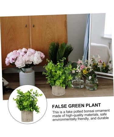 Zerodeko 6 Pcs Simulated Potted Plant Faux Greenery Fake Plant Decor Green Decor Mini Plants Mini Succulent Plants Upholstery Trim Simulation Green Plant Plastic Eucalyptus Green Plants As Shownx6pcs 22x8cmx6pcs - Buy Online on GoSupps.com