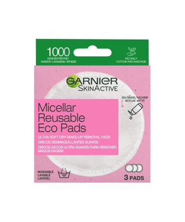 Garnier Micellar Reusable Makeup-Remover Eco Pads 3 Micro Fibre Pad