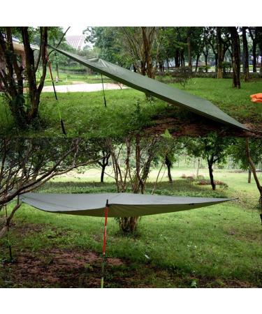 WoneNice 118x118 Camping Tarp with Insulated Silver Coating - Army Green Oversize for Tent, Footprint, Sun & Ground Protection - Ideal for Beach, Car, Camping & Adventure - Buy Online on GoSupps.com