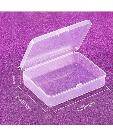 ZUER 2 Pcs Large Clear Plastic Beads Storage Containers Box with Hinged Lid for Jewelry - Buy Online on GoSupps.com