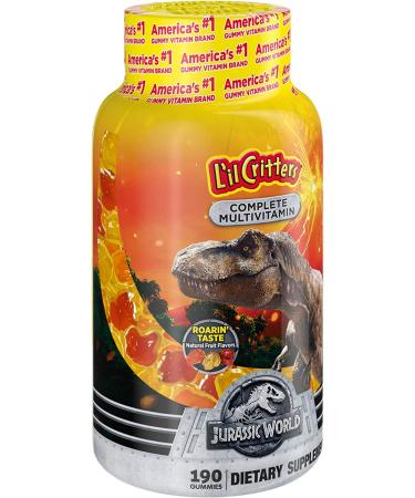 Buy L'il Critters Jurassic World Multivitamin Gummies - 190 Natural Fruit Gummies - Buy Online on GoSupps.com