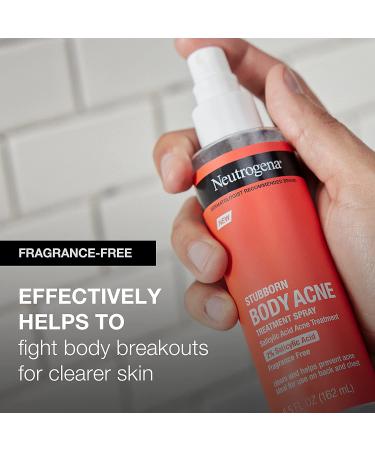 2% Salicylic Acid Body Acne Treatment Spray for Chest and Back - Fragrance-Free Solution to Clear and Prevent Breakouts - Buy Online on GoSupps.com