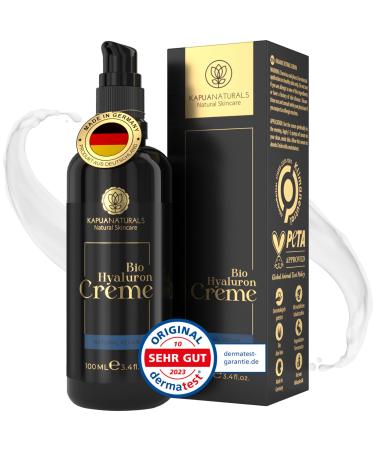 Organic hyaluron cream face high dosed 100ml + argan oil + aloe vera + coconut oil 100% vegan & organic natural cosmetics made in germany antal fold cream moisturizer anti-aging daily & night cream 100 ml (1 Pack) - Buy Online on GoSupps.com