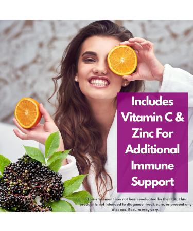 Herman Organic Zinc Elderberry Gummies with Vitamin C - Immune Support Supplements for Adults - Gummy Vitamins for Women and Men - Buy Online on GoSupps.com