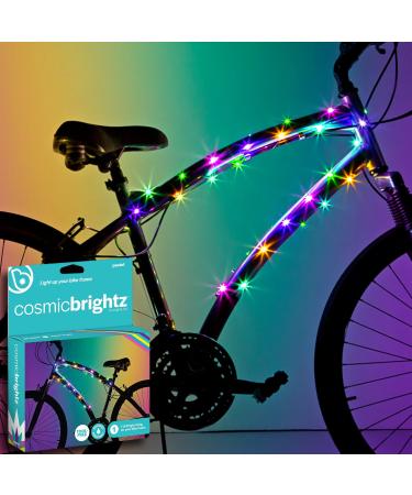 Brightz CosmicBrightz LED Bike Frame Rope Light - 6.5-Foot String Rope - Battery-Powered with On/Off Switch - Ultra Bright Color Keeps Your Ride Fun and Safe for Kids, Teens, & Adults Pastel