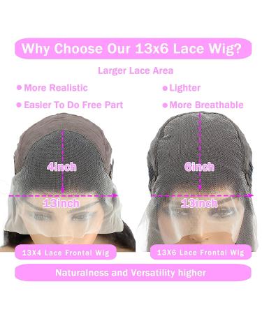 24 Inch 13x6 HD Lace Front Wig Human Hair | Pre Plucked 180 Density Straight Wig for Women | Natural Black with Baby Hair | Glueless - Buy Online on GoSupps.com