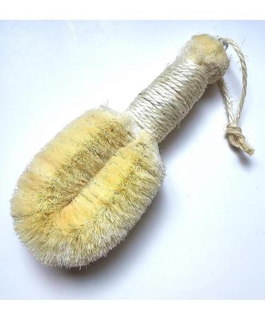 Natural Sisal Bristle Dry Skin Bath Body Brush - 9 Length - Buy Online on GoSupps.com