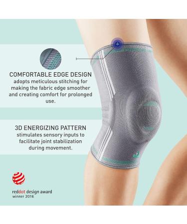 OPPO 2320 Compression Knee Sleeve | Patella Gel Pad & Side Stabilizers | Medical Support for Muscle Strain & Joint Pain (Gray Large) - International Shipping Available - Buy Online on GoSupps.com
