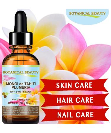 Botanical Beauty Monoi de Tahiti Plumeria Oil - Pure Natural 2 Fl. Oz. for Face Skin Hair Nail & Body Care - International Shipping - Buy Online on GoSupps.com