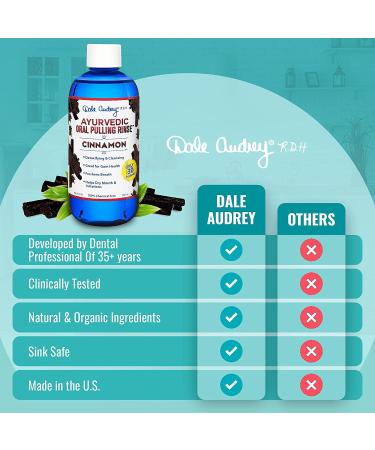 Dale Audrey Ayurvedic Oral Pulling Rinse | Natural Mouthwash for Whitening & Healthy Gums | Vegan & Cruelty-Free | Cinnamon Flavor | 8 oz - Buy Online on GoSupps.com