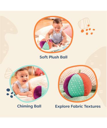 Shop B. Toys Soft Fabric Baby Ball with Bell - Engaging Motor Activity Toy for Newborns and Infants - Buy Online on GoSupps.com