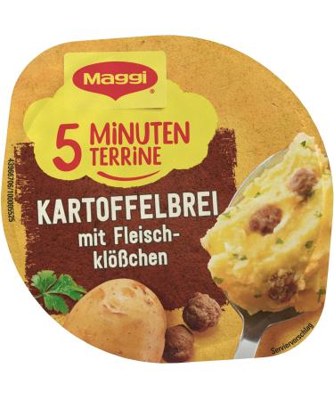 Maggi 5 Minutes Terrine Potato Porridge - Instant Beef Dumplings & Potato Snack | 8 Pack (8 x 46g) - Delicious Ready Meal for Quick International Shipping - Buy Online on GoSupps.com