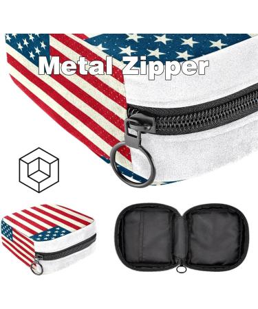 GIAPB Sanitary Napkin Storage Bag - American Flag Period Tampon Makeup Pad Pouch - Buy Online on GoSupps.com