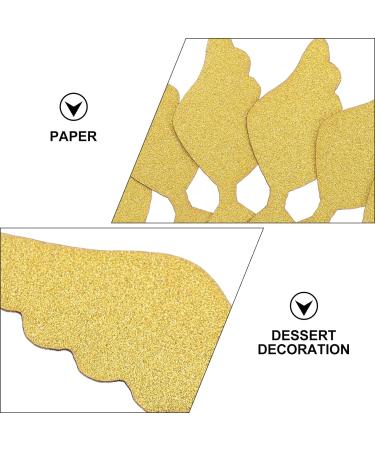 Toyvian 100 Pcs Cake Insert Nativity Ornaments for Glitter Cake Topper Theme Shower Decorations Fairy Birthday Cake Supplies Toppers Para Comida Gold Decor Wedding Food Baby Paper Dessert Golden 50pcsx2pcs 10X2.5CMx2pcs - Buy Online on GoSupps.com