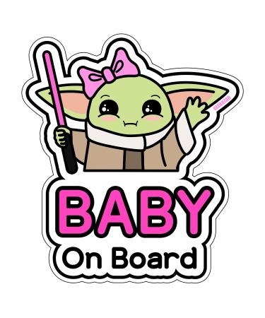 Baby on Board Sign for car (06. Yoda Girl)