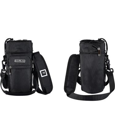 IRON FLASK Carrier Sleeve - Adjustable Shoulder Strap Holder for 32oz-40oz Bottles, Midnight Black - Buy Online on GoSupps.com