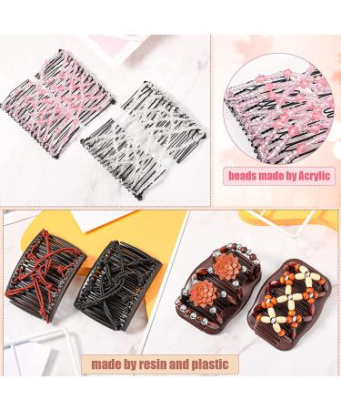 6-Piece Magic Hair Combs Set for Women - Double Comb Clips for Easy Hairstyling - Elastic Stretching Combs - DIY Accessories (Classic Style) - Buy Online on GoSupps.com