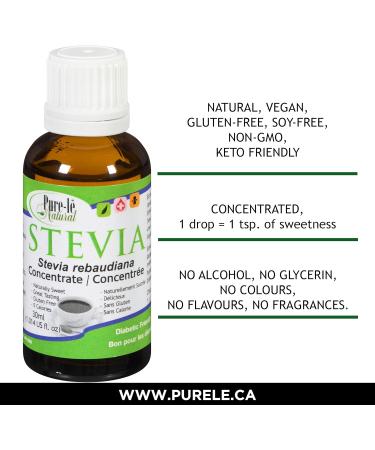 Stevia Concentrated Liquid 30ml. Concentrated calorie-free vegan sweetness - Made in Canada - Buy Online on GoSupps.com