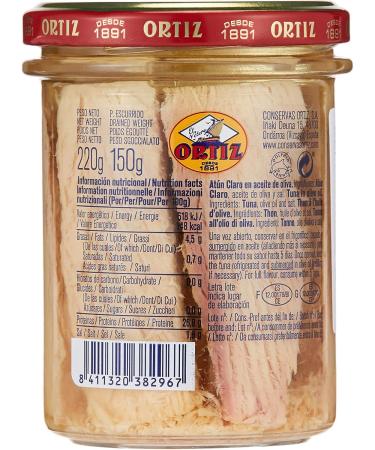 Ortiz Tuna with olive oil - The jar of 150g net drained - Buy Online on GoSupps.com