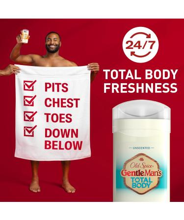 Old Spice Whole Body Deodorant for Men Total Body Deodorant Unscented Aluminum Free Deodorant Stick for 24/7 Freshness // Dermatologist Tested Whole Body Deodorant 3.0 oz - Buy Online on GoSupps.com