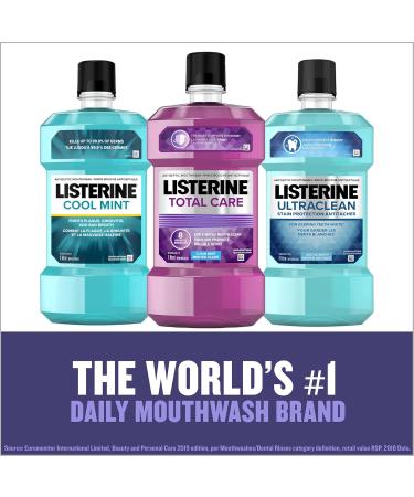 Listerine Total Care Mouthwash for Sensitive Teeth Clean Mint Fluoride Mouthwash for Bad Breath Anti-Cavity Helps Keep Teeth White 1L Anti Bacterial - Buy Online on GoSupps.com