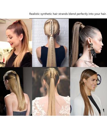 Cybelleza 22inch Ponytail Hair Extensions Ponytail Claw Jaw on Long Straight Pony Tails Clip in Hair Extensions Synthetic Hair pieces for Women (Ash Blonde & Bleach Blonde) 22" Ash Blonde&Bleach Blonde - Buy Online on GoSupps.com