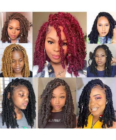 Leeven 12 Inch Blonde Butterfly Locs Crochet Hair 6 Packs - Short Bob Pre-looped Distressed Faux Locs for Women - 27# 12 Inch (Pack of 6) - Buy Online on GoSupps.com