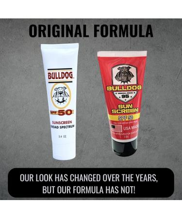 Bulldog Original Daily SPF 50 Sunscreen - Veteran Owned, USA Made - Marine Approved Mineral Sunscreen for Men, Women, Kids - 3 Pack - Buy Online on GoSupps.com