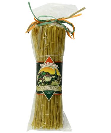 Pasta Partners Handmade Lemon Pepper Linguini Pasta, 12 Ounce - Cooks in 2-3 Minutes!