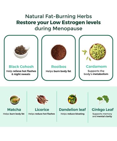 VoomVaya MenoSlim Herbal Tea for Menopause Relief - 30 Tea Bags | Hot Flash & Bloating Support - Buy Online on GoSupps.com
