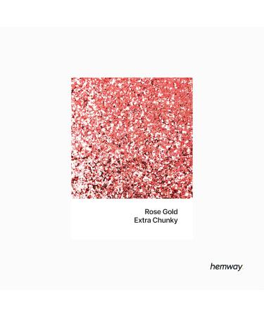 Hemway Eco-Friendly Biodegradable Glitter 100g - Vegan Sparkle for Face Eyes Body Hair Nail & Craft - Rose Gold - Buy Online on GoSupps.com