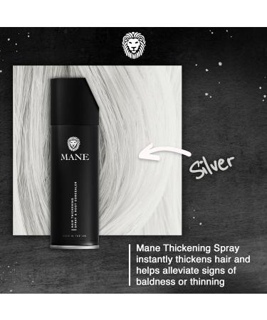 MANE Hair Thickening Spray & Root Touch Up Seal & Control Combo Pack Instantly Thicker Hair for Men & Women Fill in Hairlines and Hide Thinning and Fine Patches - Silver 12 Colors (6.76 oz) - Buy Online on GoSupps.com