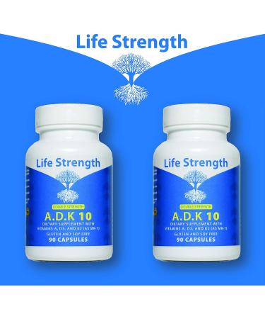 Life Strength ADK 10 Supplement (90 CT) - Physician Formulated Vitamins for Bone Health & Immune Support - Buy Online on GoSupps.com