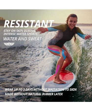 EVERLIT 4-Pack Pre-Cut Elastic Cotton Kinesiology Tape for Pain Relief - 80 Precut 10 Strips, Beige - Buy Online on GoSupps.com