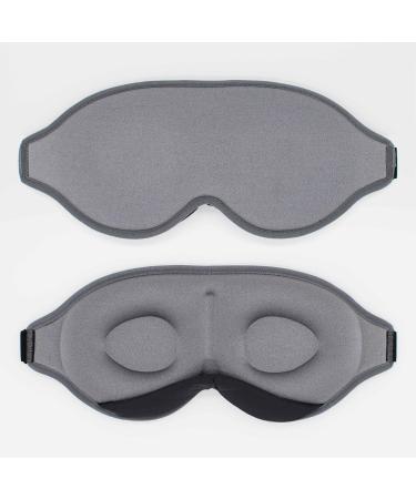 ShapeVital 3D Sleep Mask Deluxe - Ultimate Comfort Eye Mask for Side Sleepers | 100% Dark Blindfold for Travel & Sleep - Unisex Gray - Buy Online on GoSupps.com