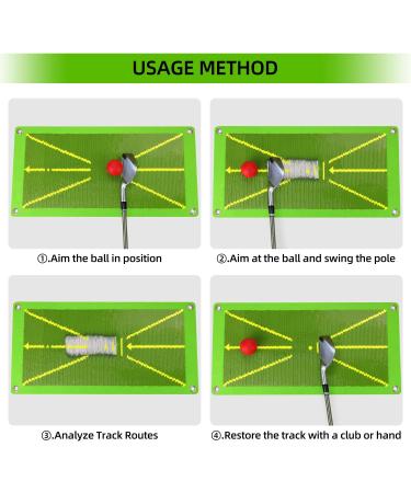 Husmued Premium Golf Training Mat for Swing Detection and Batting Path Feedback - Indoor/Outdoor Golf Practice Aid with Advanced Impact Technology - Buy Online on GoSupps.com