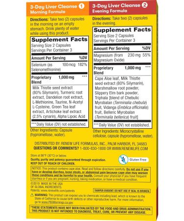 Renew Life Cleanse Adult 3-Day Liver Cleanse Dietary Supplement 2-Part 3-Day Program - Buy Online on GoSupps.com