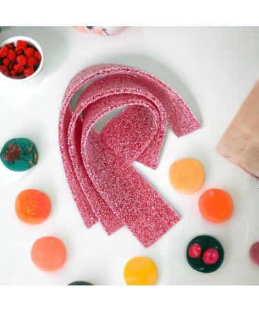 Mijoma Acid Fruit Rubber Strip Set - Vegan Halal Natural Dyes - Strawberry Kola Tutti Frutti - Delicious Sour Candy for Every Occasion - 900g - Buy Online on GoSupps.com