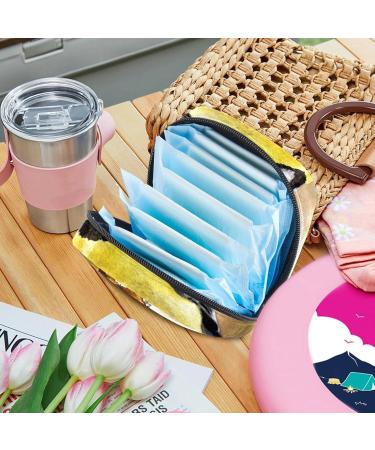Stylish Menstruation Pad Bag with Zipper - Women's Tampon & Napkin Collection Bag (Bird & Forest Animal Design) - Ideal for Girls - Buy Online on GoSupps.com