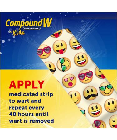 Compound W Maximum Strength Wart Remover Strips for Kids (Ages 3+) - 10 Medicated Strips - Buy Online on GoSupps.com