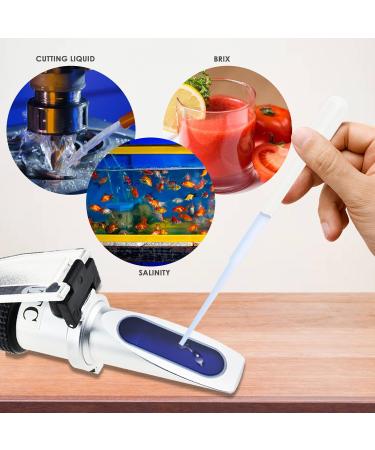 TRI Scale Refractometer ATC for Marine & Hydroponic Use | 0-10% BRIX 0-100 PPT Density 1.000-1.070 | Accurate Monitoring for Aquariums & Reef Tanks - Buy Online on GoSupps.com